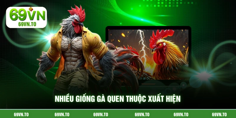 Nhiều giống gà quen thuộc xuất hiện